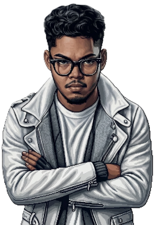 Portrait of shariartalukder in pixel art style